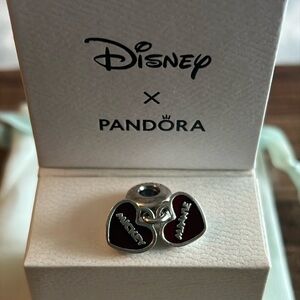 Disney double dangle Mickey and Minnie heart  Pandora charm